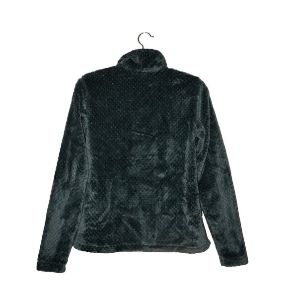 COLUMBIA $75 Beech Forest Green 1/4 Zip Plush Fleece Pullover Small - Picture 2 of 4